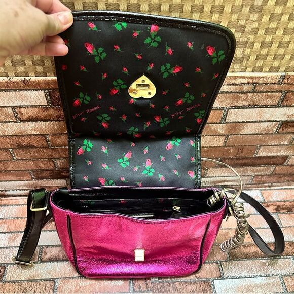 Betsey Johnson Kitsch phone Retro metallic crossbody Bag - Picture 5 of 13